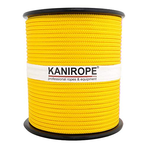 Kanirope® PP Seil Polypropylenseil MULTIBRAID 3mm 100m Farbe Kanariengelb (0120) 16x geflochten von Kanirope