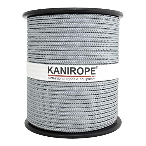 Kanirope® PP Seil Polypropylenseil MULTIBRAID 3mm 100m Farbe Silbergrau (0130) 16x geflochten von Kanirope