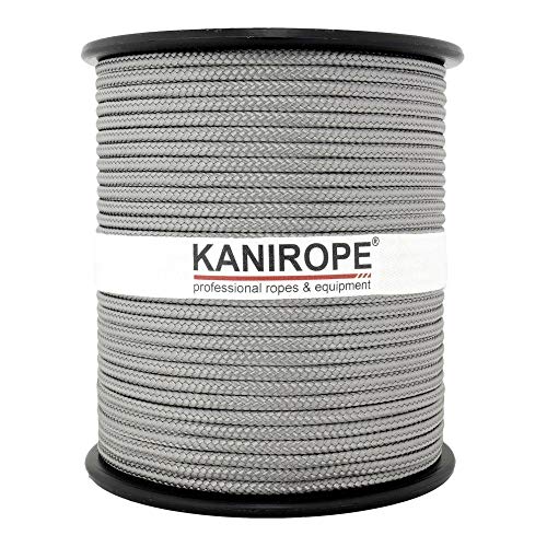 Kanirope® PP Seil Polypropylenseil MULTIBRAID 4mm 100m Farbe Dunkelgrau (0921) 16x geflochten von Kanirope