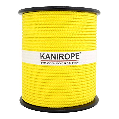 Kanirope® PP Seil Polypropylenseil MULTIBRAID 4mm 100m Farbe Gelb (1132) 16x geflochten von Kanirope