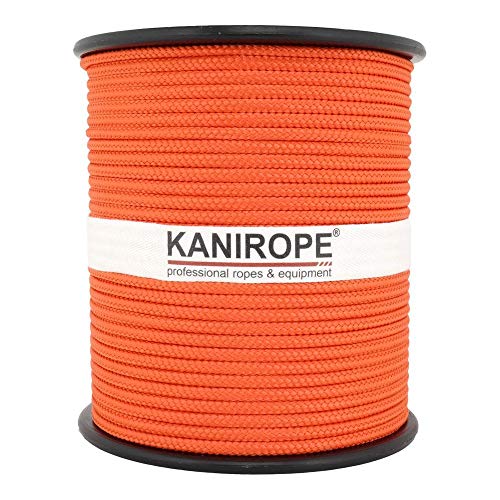 Kanirope® PP Seil Polypropylenseil MULTIBRAID 4mm 100m Farbe Orange (0131) 16x geflochten von Kanirope