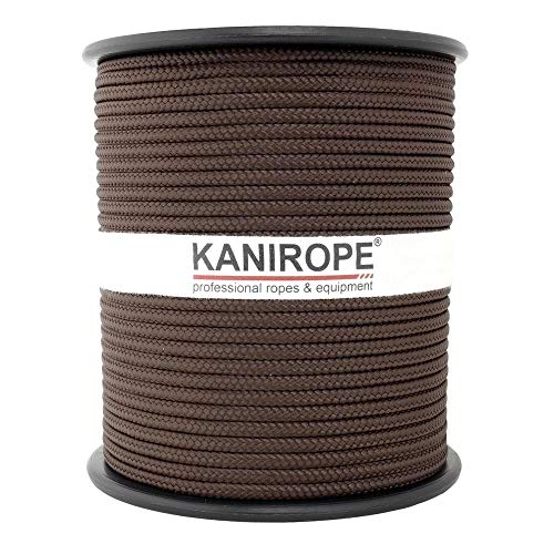 Kanirope® PP Seil Polypropylenseil MULTIBRAID 5mm 100m Farbe Braun (0124) 16x geflochten von Kanirope