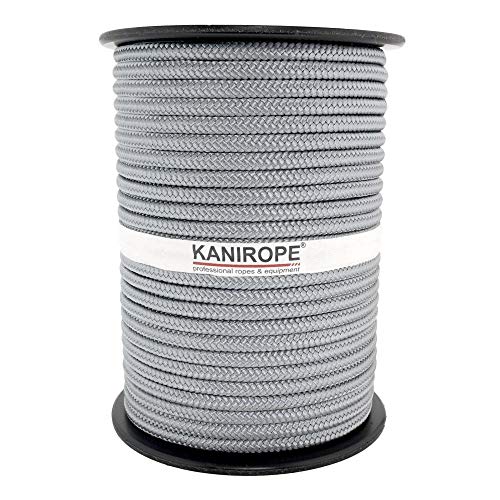 Kanirope® PP Seil Polypropylenseil MULTIBRAID 6mm 100m Farbe Silbergrau (0130) 16x geflochten von Kanirope