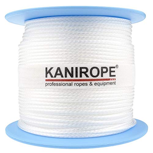Kanirope® Dyneema Seil PRO 1mm 100m Weiß 12-fach geflochten SK78 verstreckt beschichtet von Kanirope