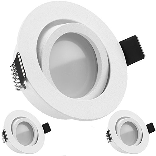 Kanlux 3er LED Einbaustrahler Set Weiß matt 5W LED GU10 Deckenstrahler - Spots - Deckenspots - Deckspot von Kanlux