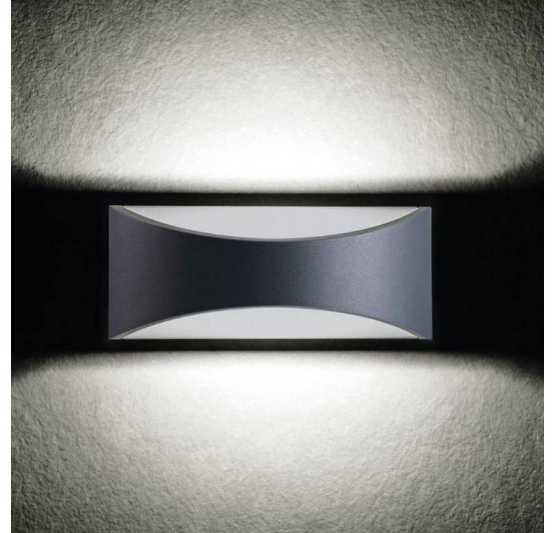 Kanlux Außen-Wandleuchte LED Wandleuchte Biso in Graphit 8W 140lm IP54, LED von Kanlux