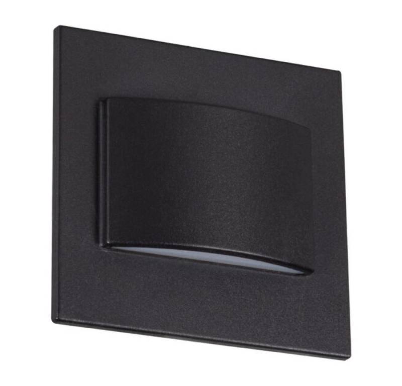 Kanlux Einbauleuchte LED Wandeinbauleuchte Erinus in Schwarz 0,8W 30lm 3000K, LED von Kanlux