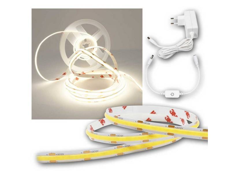 Kanlux LED-Leuchtmittel 3m COB LED Stripe Set mit Dimmer & Netzteil, neutr, neutralweiß Kanlux LED-Leuchtmittel 3m COB LED Stripe Set mit Dimmer & Netzteil, neutr, neutralweiß von Kanlux