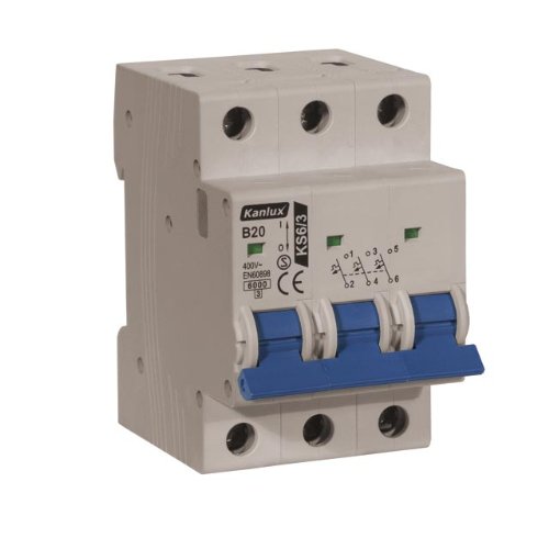 Leitungsschutzschalter KS6 B20 B20/3 3P 20A 3 pol. Sicherungsautomat Sicherung Automat 230V Überstromschutzschalter von Kanlux