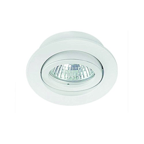 Top! Deckeneinbauleuchte DALLA Aluminium weiß Deckenspotleuchte Deckenleuchte rund, Fassung GU5.3 MR16, schwenkbar um 30°, Deckeneinbau Montage, IP20, 12V, max. 50W Spot / Downlight von Kanlux