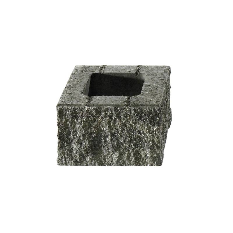 Kann Bruchsteinmauer Halbelement Grau-Nuanciert 25 cm x 25 cm x 15 cm von Kann