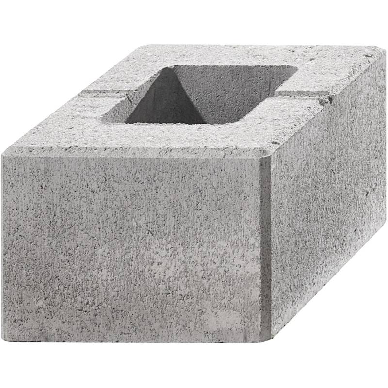 Kann Lindeza-Mauer Halbstein 20 cm x 20 cm x 15 cm Grau-Alpin von Kann