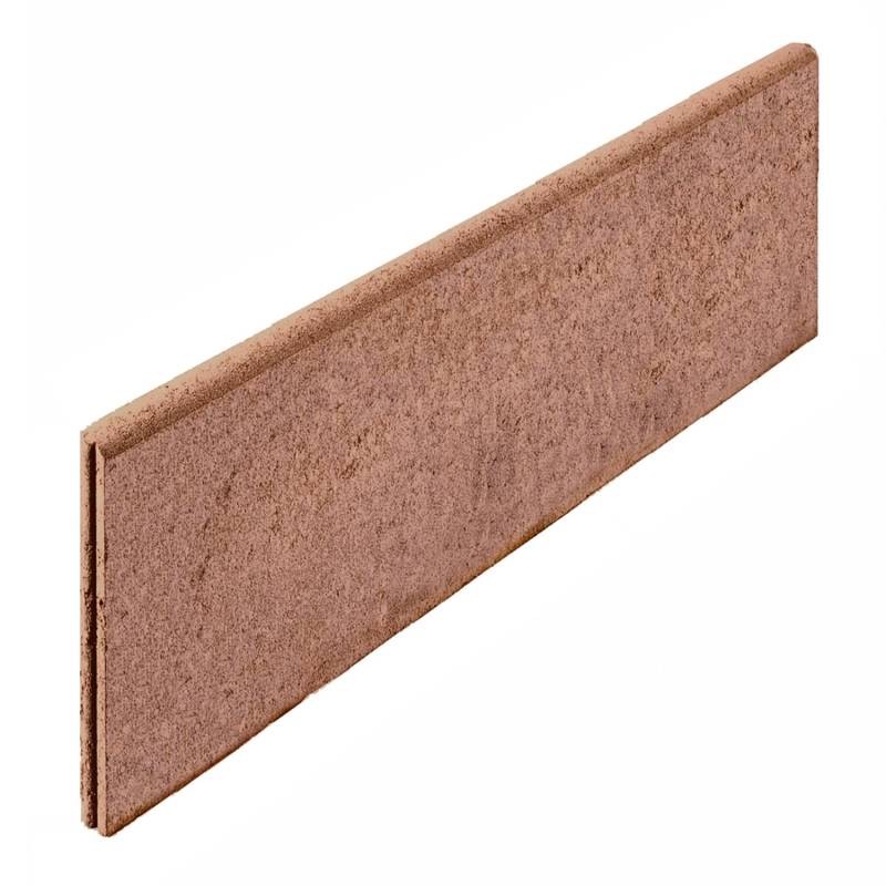 Kann Rasenkantenstein Beton Braun abgerundet 30 cm x 100 cm x 5 cm von Kann