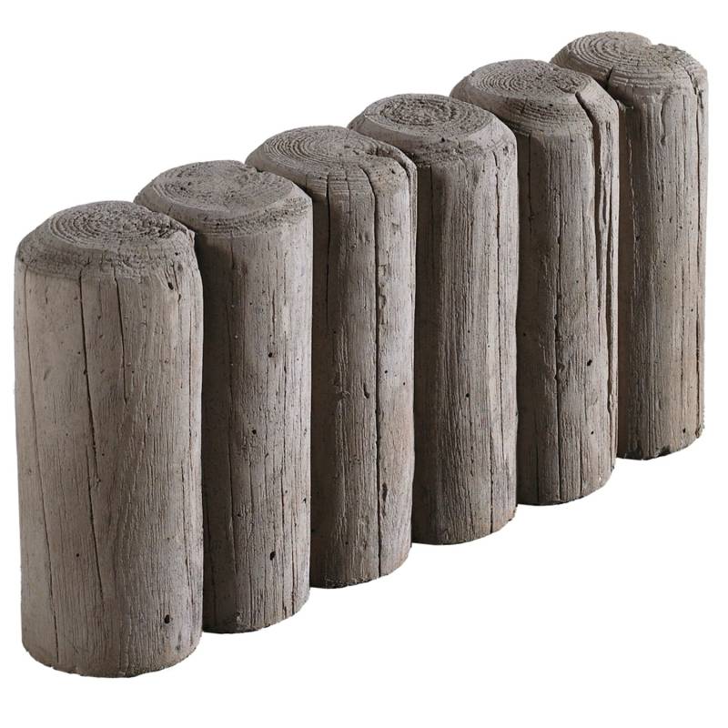 Kann Rundpalisaden-Randblock Antik Holz-Optik 39,5 cm x 8 cm x 20 cm Kann Rundpalisaden-Randblock Antik Holz-Optik 39,5 cm x 8 cm x 20 cm von Kann