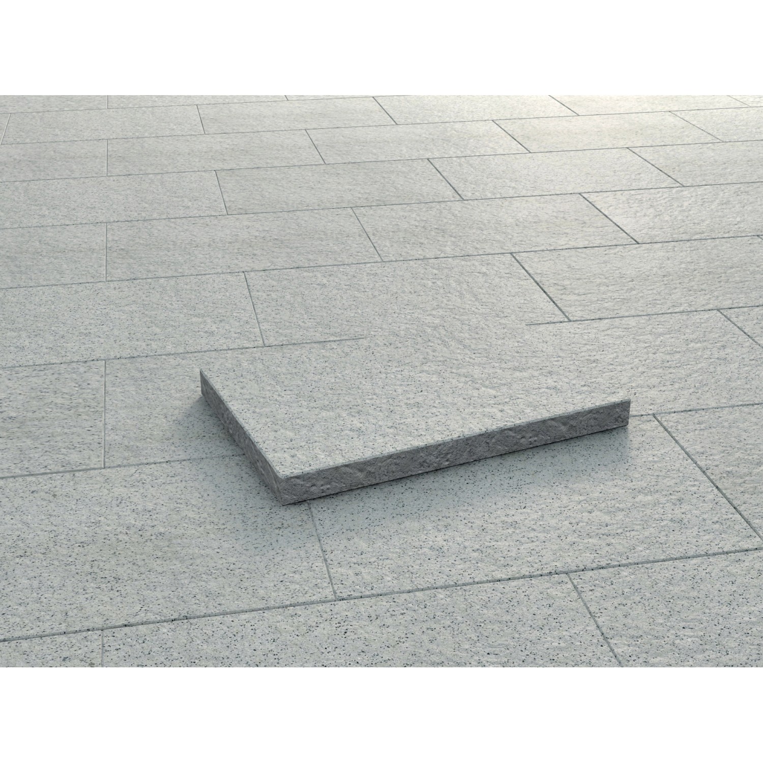 Terrassenplatte Beton Mailand Weiß-Schwarz Wassergestrahlt 60 cm x 40 cm x 5 cm von Kann