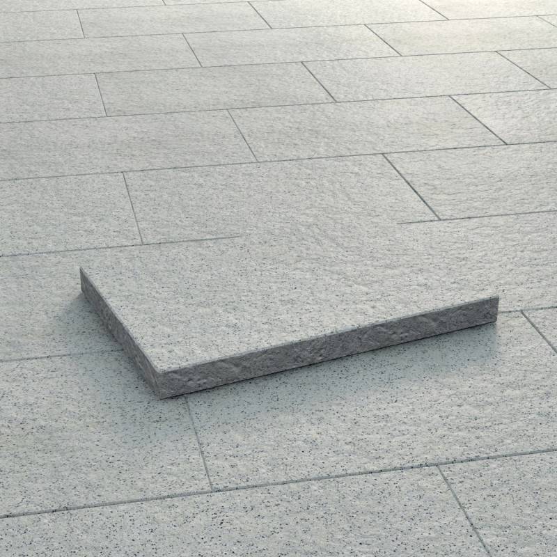 Terrassenplatte Beton Mailand Weiß-Schwarz Wassergestrahlt 60 cm x 40 cm x 5 cm von Kann