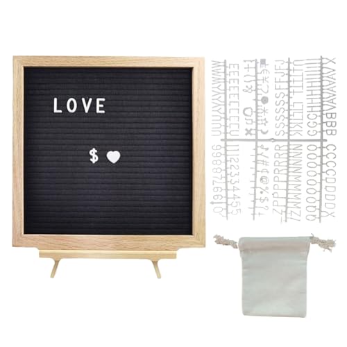 Kanoauo Buchstabenbrett Schild - Holz Filz Tisch Schreibtafel - Veranderliche Rustikale Nachrichtentafel Schule Babyzimmer Kindergarten Restaurant Friseur von Kanoauo