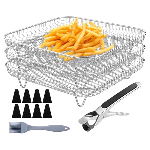 Kanoauo Luftfritöse Korb | 20 cm Fritteusen-Rost Aus Edelstahl - Stapelbarer Korb Antihaft Edelstahl 13 Teile Zum Braten Backen Grillen Fleisch Toast Kanoauo Luftfritöse Korb | 20 cm Fritteusen-Rost Aus Edelstahl - Stapelbarer Korb Antihaft Edelstahl 13 Teile Zum Braten Backen Grillen Fleisch Toast von Kanoauo