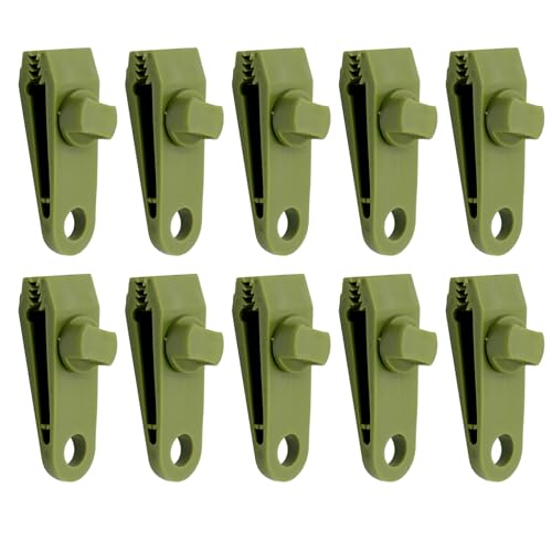 Kanoauo Planenclips,10 Stück Robuste Verstellbare Markisen Abdeckung Clips - Feststeckclips Für Camping Garten Picknick von Kanoauo