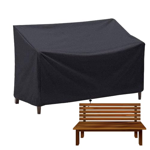 Schutzhülle Für Gartenbank 2 Sitzer Bank Abdeckung 210d Wasserdichte Außenstuhlmöbelabdeckung, Oxford Stoffmöbelschutz Für Terrassenmöbel Gartensofa Stuhl Sitzplatz 134x66x89cm von Kanoauo