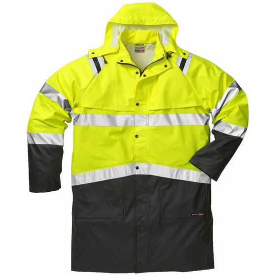 KANSAS® - Warnschutz-Regenjacke 4634, warngelb/schwarz, Größe L von Kansas