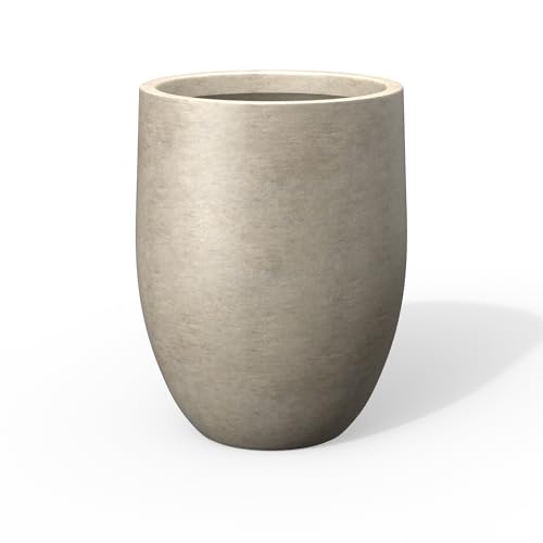 Kante Hoher Beton-Übertopf, 55 cm hoch, verwitterter Beton, großer Pflanztopf für drinnen und draußen, mit Ablaufloch für Terrasse, Garten, Haus, Moderne Dekoration für Blumen und Bäume Kante Hoher Beton-Übertopf, 55 cm hoch, verwitterter Beton, großer Pflanztopf für drinnen und draußen, mit Ablaufloch für Terrasse, Garten, Haus, Moderne Dekoration für Blumen und Bäume von Kante
