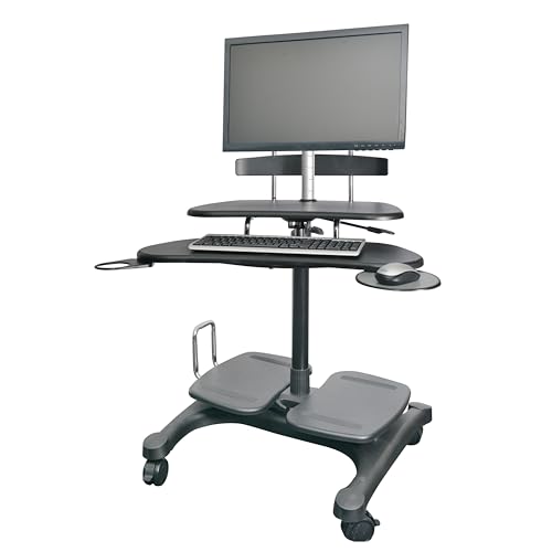 Kantek sitzen, um Stand Mobile Computer Workstation mit LCD Monitor Mount Pole (sts240) von Kantek