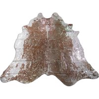 Hereford Rindsleder Teppich Mit Roségold Metallic Acid Wash - Große Größe 2, 5 X 2, 0 M # C-1454 von Kanukhides