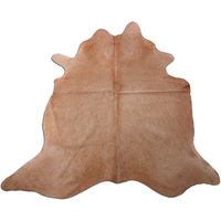 Massiver Beigefarbener Rindslederteppich - Größe 16 X 14 cm # C-1474 von Kanukhides