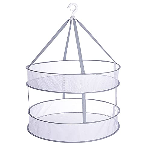 Guidre Kanyka 2 Schicht Hängend Trockner, Hängend Trocknen Net, Plant Hanging Mesh Trockennetz, Kräuter Trocknen Gestell, Faltbare Mesh Hanging Drying Net, Faltbar, Rund, Kräuter-Trockenständer. Guidre Kanyka 2 Schicht Hängend Trockner, Hängend Trocknen Net, Plant Hanging Mesh Trockennetz, Kräuter Trocknen Gestell, Faltbare Mesh Hanging Drying Net, Faltbar, Rund, Kräuter-Trockenständer. von Kanyka