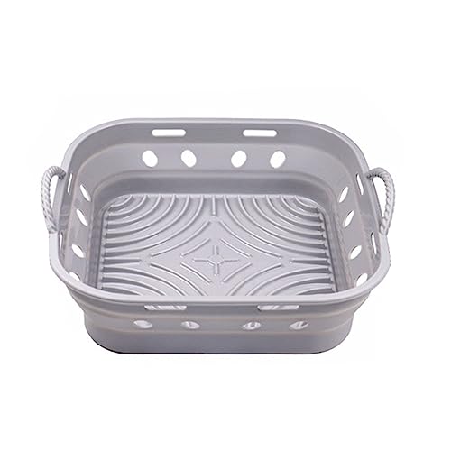 Second Generation Air Fryer Baking Tray Reusable Silicone Air Fryer Folding Round Barbecue Tray For Pizza Fried Chicken Silicone Air Fryer Pad Basket Air Frying Silicone Pad von Kaohxzklcn