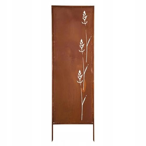 Kapaga - Sichtschutz Metall - 160 cm x 50 cm - Edelrost - Rostoptik Sichtschutz für Garten - Sichtschutzelement - Sichtschutzwand - Gartendekoration Zaun - Rost (Blumen) von KPGA KAPAGA HOME & GARDEN