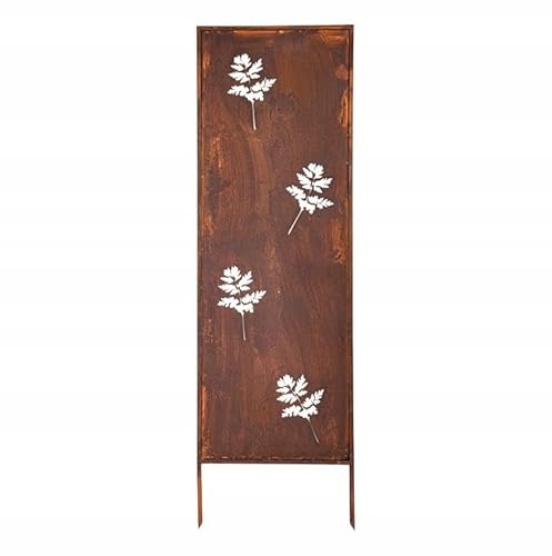 Kapaga - Sichtschutz Metall - 160 cm x 50 cm - Edelrost - Rostoptik Sichtschutz für Garten - Sichtschutzelement - Sichtschutzwand - Gartendekoration Zaun - Rost (Blumen) von KPGA KAPAGA HOME & GARDEN