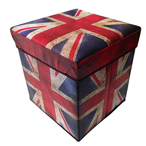 Kapark Aufbewahrungsbox Ottomane gepolsterte Sitzbank Heimmöbel Schlafzimmer London Paris UK (Union Jack) von Kapark