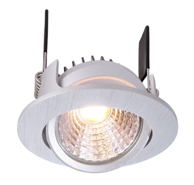 Deko Light COB 68 350mA 2700K rund flach Einbaustrahler LED silber 490lm 2700K >90 Ra 45° Modern von Kapego