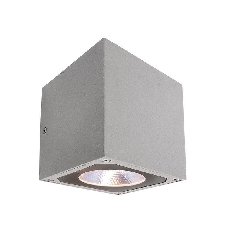 Deko Light Cubodo II Single SG Wandleuchte außen LED silber-grau IP54 600lm 3000K >80 Ra 19° Modern von Kapego