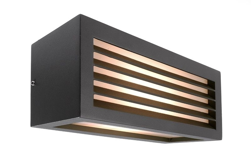 Deko Light Wall Line III Wandleuchte außen anthrazit IP54 1 flg. E27 Modern von Kapego