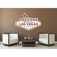 Las Vegas Zeichen Wandaufkleber Dekor Nevada Amerika Schild Aufkleber Kunst Grafik 5 Größen von Kapowboomgraphics