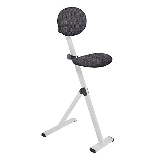 ErgoPlus Stehhilfe mit Rückenlehne, Gestell ichtgrau, Polster/Bezug Polster/Bezug dunkelgrau von Kappes