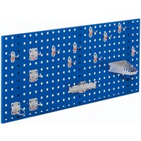 Kappes ®RasterPlan Einsteigerset 1 1x Lochplatte 1000x450mm 1x Werkzeughaltersortiment 15-teilig Enzianblau RAL 5010 von Kappes