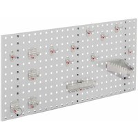 Kappes ®RasterPlan Einsteigerset 1 1x Lochplatte 1000x450mm 1x Werkzeughaltersortiment 15-teilig Lichtgrau RAL 7035 von Kappes