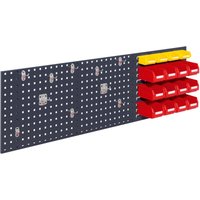 Kappes ®RasterPlan Kombiplattenset 2 1x Lochplatte 1500x450mm 1x Zubehörsortiment 26-teilig Anthrazitgrau RAL 7016 von Kappes