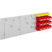 Kappes ®RasterPlan Kombiplattenset 2 1x Lochplatte 1500x450mm 1x Zubehörsortiment 26-teilig Lichtgrau RAL 7035 von Kappes