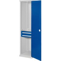 Kappes Schubladenschrank RasterPlan schmal RAL 7035/5010 Mod. 4 Lochplattentür von Kappes