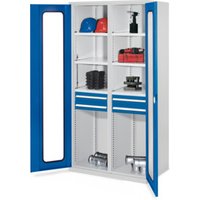 Kappes Schwerlastschrank MMT Mod. 56 RAL 7035/5010 Sichtfenstertüren von Kappes