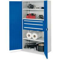 Kappes Schwerlastschrank OMT Mod. 46 RAL 7035/5010 Türen innen Schlitzplatten von Kappes