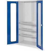 Kappes Werkzeugschrank RasterPlan Mod. 6 T500 mm RAL 7035/5010 Sichtfenstertüren von Kappes