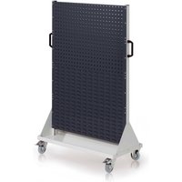 RasterMobil® mobiler Arbeitsplatzschrank Größe 4 1580x1000x500mm 4x Lochplatte 4x Schiltzplatte anthrazitgrau - Kappes von Kappes