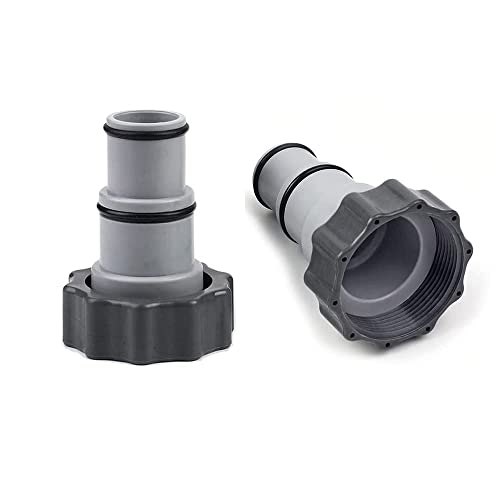 Pool Adapter A für Intex Pool, Poolschlauch Adapter, mit Innengewinde zum Verschrauben, Anschlussset Schlauchadapter 32-38 mm für Pumpen Pool Zubehör(2 Stück) von Kaqisen
