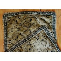 Croscill Dekorativer Kissenbezug, Retro Olivgrün Und Schwarz Bestickter Kissenbezug Aus Schlafzimmer Wohnzimmer von KaraMyShop